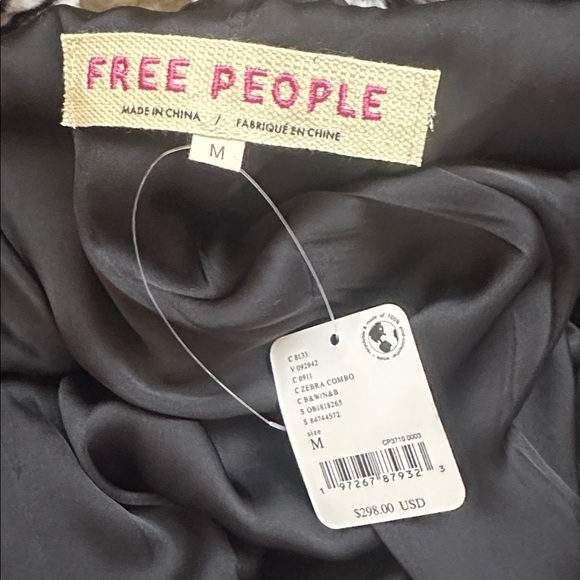 NWT Free People Perfect Zebra Maxi Jacket Size Medium - Picture 12 of 13